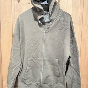 Free Planet Olive Zip-Up hoodie